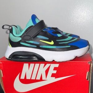 Nike Kids Vibrant Blue and Lime Sneakers